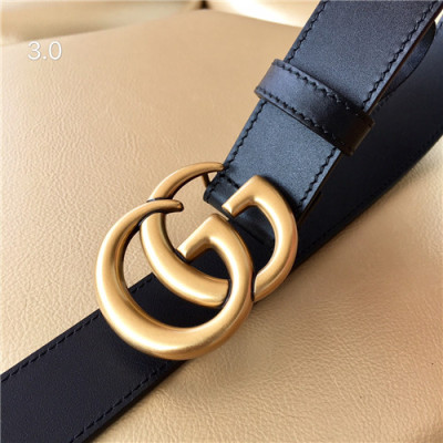 Gucci 2021 Women's Leather Belt,3.0cm,GUBT0166 - 구찌 2021 여성용 레더 벨트,3.0cm,블랙
