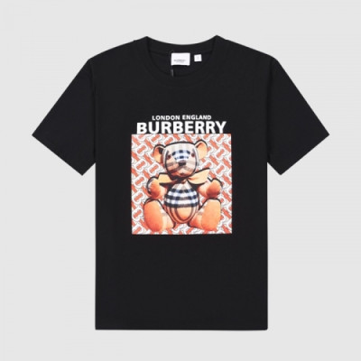 Burberry  Mm/Wm Logo Cotton Short Sleeved Tshirts Black - 버버리 2021 남/녀 로고 코튼 반팔티 Bur03855x Size(xs - l) 블랙