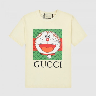 Gucci  Mm/Wm Logo Short Sleeved Tshirts Ivory - 구찌 2021 남/녀 로고 반팔티 Guc03657x Size(s - l) 아이보리