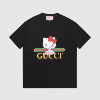 Gucci  Mm/Wm Logo Short Sleeved Tshirts Black - 구찌 2021 남/녀 로고 반팔티 Guc03658x Size(s - l) 블랙