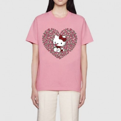 Gucci  Mm/Wm Logo Short Sleeved Tshirts Pink - 구찌 2021 남/녀 로고 반팔티 Guc03665x Size(s - l) 핑크