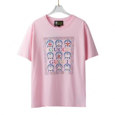 Gucci  Mm/Wm Logo Short Sleeved Tshirts Pink - 구찌 2021 남/녀 로고 반팔티 Guc03669x Size(xs - l) 핑크