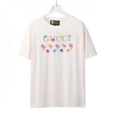 Gucci  Mm/Wm Logo Short Sleeved Tshirts Ivory - 구찌 2021 남/녀 로고 반팔티 Guc03672x Size(xs - l) 아이보리