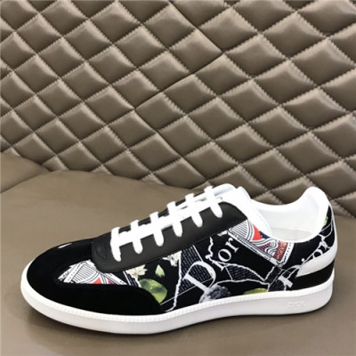 Dior 2021 Men's Leather Sneakers,DIOS0368 - 디올 2021 남성용 레더 스니커즈,Size(240-270),블랙