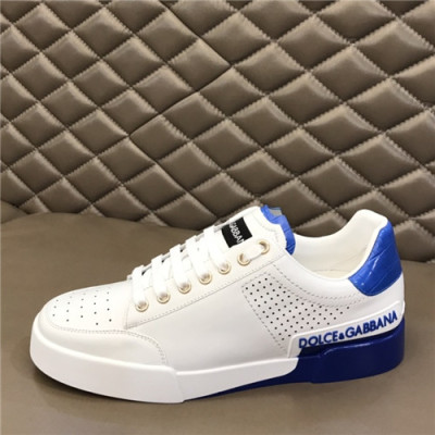 Dolce&Gabbana 2021 Men's Leatehr Sneakers,DGS0281 - 돌체앤가바나 2021 남성용 레더 스니커즈,Size(240-270),화이트