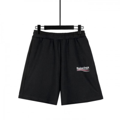 Balenciaga  Mens Logo Training Half Pants Black - 발렌시아가 2021 남성 로고 트레이닝 반바지 Bal01020x Size(s - xl) 블랙
