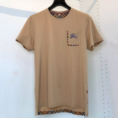 Burberry  Mens Logo Cotton Short Sleeved Tshirts Camel - 버버리 2021 남성 로고 코튼 반팔티 Bur03858x Size(m - 3xl) 카멜