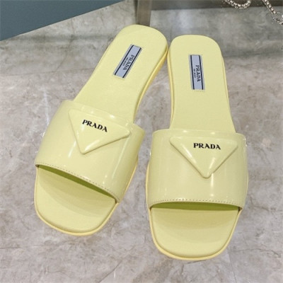 Prada 2021 Women's Leather Slipper,RAS0764 - 프라다 2021 여성용 레더 슬리퍼,Size(225-250),옐로우