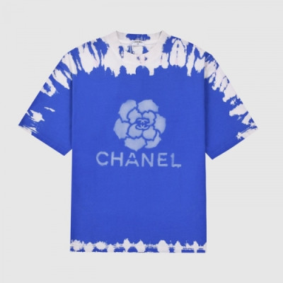 Chanel 2021 Mm/Wm 'CC' Logo Cotton Short Sleeved Tshirts Blue - 샤넬 2021 남/녀 'CC'로고 코튼 반팔티 Cnl0669x Size(s - l) 블루