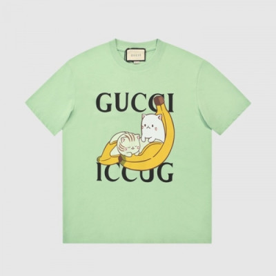 Gucci  Mm/Wm Logo Short Sleeved Tshirts Mint - 구찌 2021 남/녀 로고 반팔티 Guc03680x Size(xs - l) 민트
