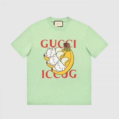 Gucci  Mm/Wm Logo Short Sleeved Tshirts Mint - 구찌 2021 남/녀 로고 반팔티 Guc03681x Size(xs - l) 민트