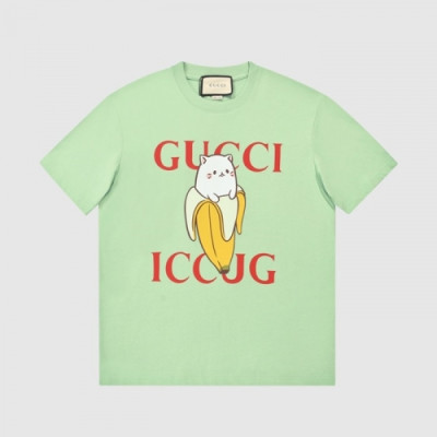Gucci  Mm/Wm Logo Short Sleeved Tshirts Mint - 구찌 2021 남/녀 로고 반팔티 Guc03682x Size(xs - l) 민트