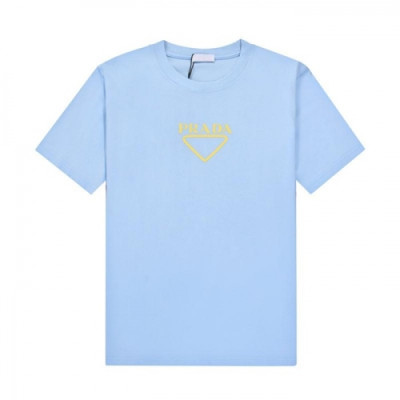 Prada  Mens Basic Logo Short Sleeved Tshirts Blue - 프라다 2021 남성 베이직 로고 폴로 반팔티 Pra02242x Size(s - xl) 블루