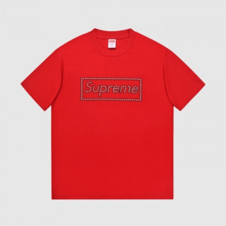 Supreme  Mens Logo Cotton Short Sleeved Tshirts Red - 슈프림 2021 남성 로고 코튼 반팔티 Sup0119x Size(s - xl) 레드