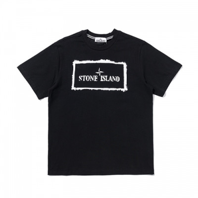 Stone Island  Mens Crew-neck Cotton Short Sleeved Tshirts Black - 스톤아일랜드 2021 남성 크루넥 코튼 반팔티 Sto0313x Size(m - 2xl) 블랙