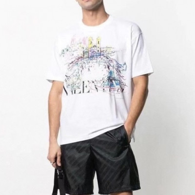 Valentino  Mens Logo Crew-neck Short Sleeved Tshirts White - 발렌티노 2021 남성 로고 크루넥 반팔티 Val0470x Size(s - 3xl) 화이트