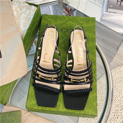 Gucci 2021 Women's Leather Sandal,GUCS1452 - 구찌 2021 여성용 레더 샌들,Size(225-250),블랙