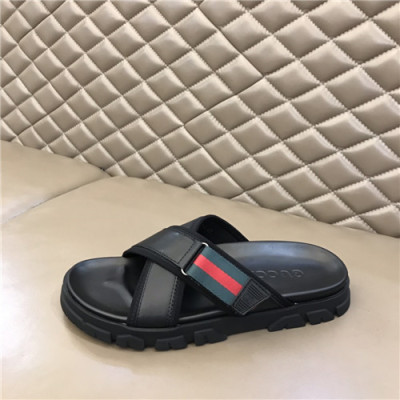 Gucci 2021 Men's Leather Sandal,GUCS1456 - 구찌 2021 남성용 레더 샌들,Size(240-270),블랙