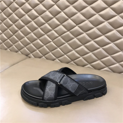 Gucci 2021 Men's Leather Sandal,GUCS1460 - 구찌 2021 남성용 레더 샌들,Size(240-270),블랙