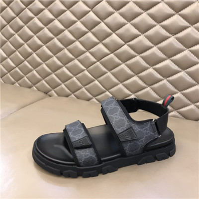 Gucci 2021 Men's Leather Sandal,GUCS1463 - 구찌 2021 남성용 레더 샌들,Size(240-270),블랙