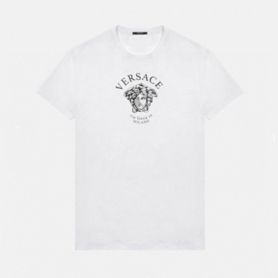 Versace  Mens Logo Short Sleeved Tshirts Black - 베르사체 2021 남성 메두사 반팔티 Ver0836x Size(s - 3xl) 화이트