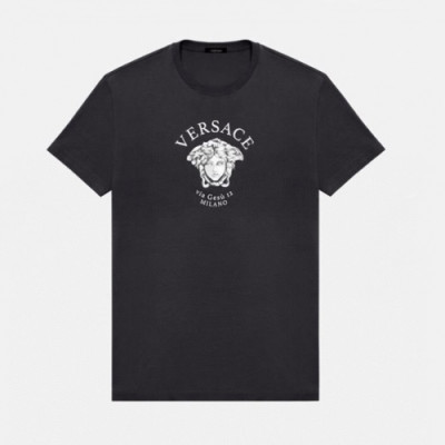 [추천템]Versace  Mens Logo Short Sleeved Tshirts Black - 베르사체 2021 남성 메두사 반팔티 Ver0837x Size(s - 3xl) 블랙