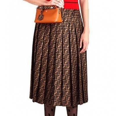 Fendi  Womens Logo Long Skirts Brown - 펜디 2020 여성 로고 롱 스커트 Fen0678x Size(s - l) 브라운