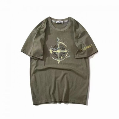 Stone Island  Mens Crew-neck Cotton Short Sleeved Tshirts Khaki - 스톤아일랜드 2021 남성 크루넥 코튼 반팔티 Sto0328x Size(m - 2xl) 카키