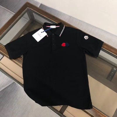 [매장판]Moncler  Mens Logo Crew-neck Short Sleeved Tshirts Black - 몽클레어 2022 남성 로고 크루넥 반팔티 Moc02190x Size(s - xl) (블랙/화이트/그레이)