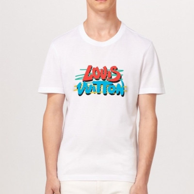 [캐쥬얼]Louis vuitton  Mm/Wm Logo Short Sleeved Tshirts White - 루이비통 2021 남/녀 로고 반팔티 Lou02830x Size(s - xl) 화이트