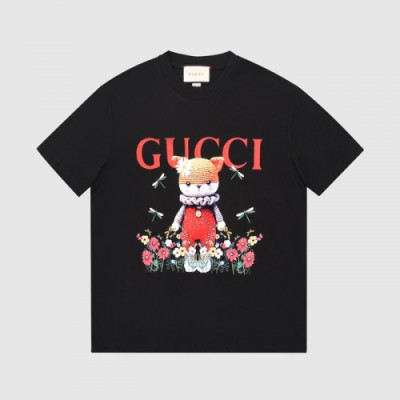 Gucci  Mm/Wm Logo Short Sleeved Tshirts Black - 구찌 2021 남/녀 로고 반팔티 Guc03699x Size(xs - l) 블랙