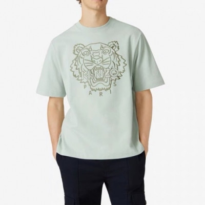 Kenzo  Mens Tiger Cotton Short Sleeved Tshirts Mint - 겐조 2021 남성 타이거 캐쥬얼 코튼  반팔티 Ken0149x Size(m - 2xl) 민트