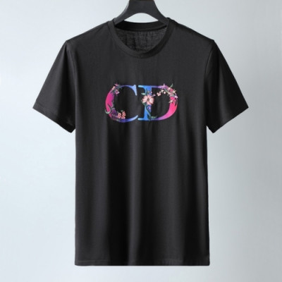 Dior  Mm/Wm Casual Crew-neck Short Sleeved Tshirts Black - 디올 2021 남/녀 캐쥬얼 크루넥 반팔티 Dio01233x Size(m - 3xl) 블랙