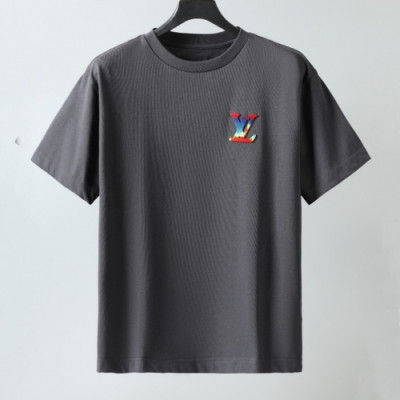 Louis vuitton  Mm/Wm Logo Short Sleeved Tshirts charcoal - 루이비통 2021 남/녀 로고 반팔티 Lou02833x Size(s - xl) 차콜