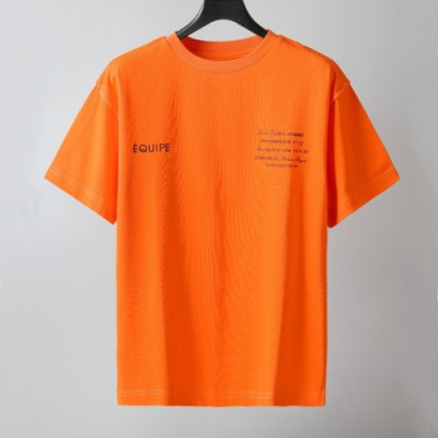 Louis vuitton  Mm/Wm Logo Short Sleeved Tshirts Orange - 루이비통 2021 남/녀 로고 반팔티 Lou02837x Size(s - xl) 오렌지