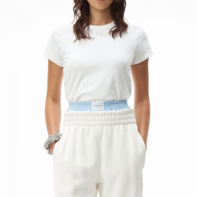 Alexsander Wang  Womens Logo Short Sleeved Tshirts White - 알렉산더왕 2021 여성 로고 반팔티 Alw0170x Size(s - l) 화이트