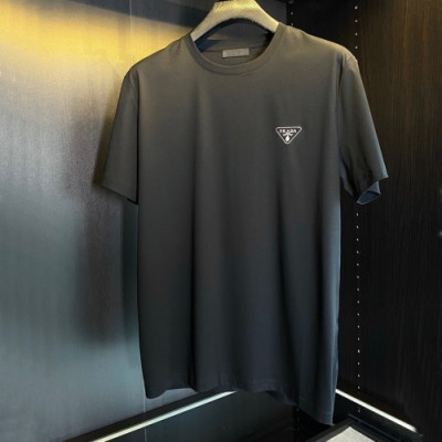 Prada  Mens Basic Logo Short Sleeved Tshirts Black - 프라다 2021 남성 베이직 로고 폴로 반팔티 Pra02251x Size(m - 3xl) 블랙