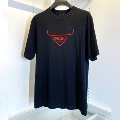 Prada  Mens Basic Logo Short Sleeved Tshirts Navy - 프라다 2021 남성 베이직 로고 폴로 반팔티 Pra02253x Size(s - 2xl) 네이비