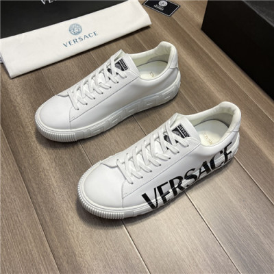 Versace 2021 Men's Leather Sneakers,VERS0559 - 베르사체 2021 남성용 레더 스니커즈,Size(240-2700,화이트