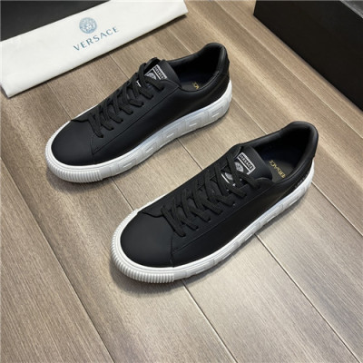 Versace 2021 Men's Leather Sneakers,VERS0562 - 베르사체 2021 남성용 레더 스니커즈,Size(240-2700,블랙