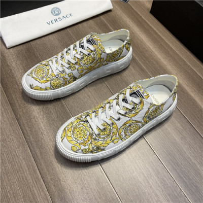 Versace 2021 Men's Canvas Sneakers,VERS0571 - 베르사체 2021 남성용 캔버스 스니커즈,Size(240-270),옐로우