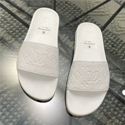 Louis Vuitton 2021 Men's Leatehr Slipper,LOUS2013 - 루이비통 2021 남성용 레더 슬리퍼,Size(240-270),화이트