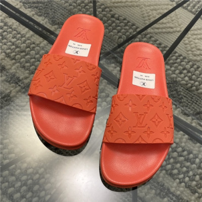 Louis Vuitton 2021 Men's Leatehr Slipper,LOUS2015 - 루이비통 2021 남성용 레더 슬리퍼,Size(240-270),레드