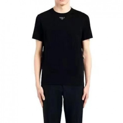 Prada  Mens Basic Logo Short Sleeved Tshirts Black - 프라다 2021 남성 베이직 로고 폴로 반팔티 Pra02255x Size(s - xl) 블랙