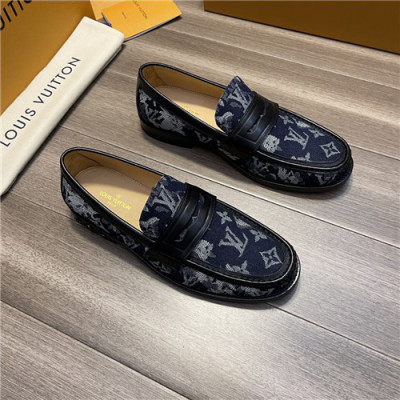 Louis Vuitton 2021 Men's  Leather Loafer,LOUS2022 - 루이비통 2021 남성용 레더 로퍼,Size(240-270),네이비