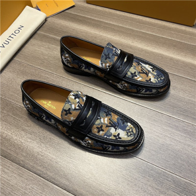 Louis Vuitton 2021 Men's  Leather Loafer,LOUS2023 - 루이비통 2021 남성용 레더 로퍼,Size(240-270),블랙