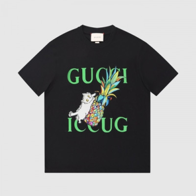Gucci  Mm/Wm Logo Short Sleeved Tshirts Black - 구찌 2021 남/녀 로고 반팔티 Guc03704x Size(s - l) 블랙