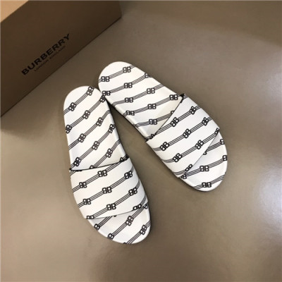 Burberry 2021 Men's Leather Slipper,BURS0172 - 버버리 2021 남성용 레더 슬리퍼,Szie(240-270),화이트