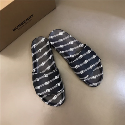 Burberry 2021 Men's Leather Slipper,BURS0173 - 버버리 2021 남성용 레더 슬리퍼,Szie(240-270),블랙