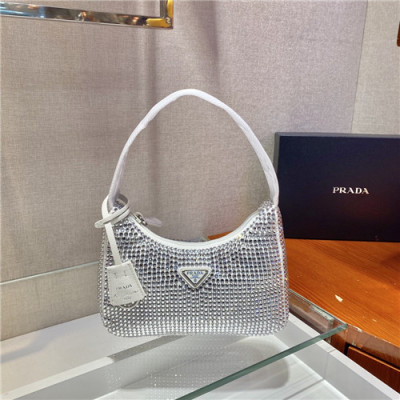 [프라다]Prada 2021 Women's Cubic Hobo Bag,23cm,1NE151,PRAB0411 - 프라다 2021 여성용 큐빅 호보백,23cm,화이트